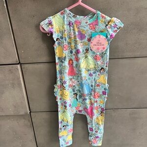 Posh Peanut Princess Romper Bamboo 9/12 months. Sold out. Gorgeous placement.